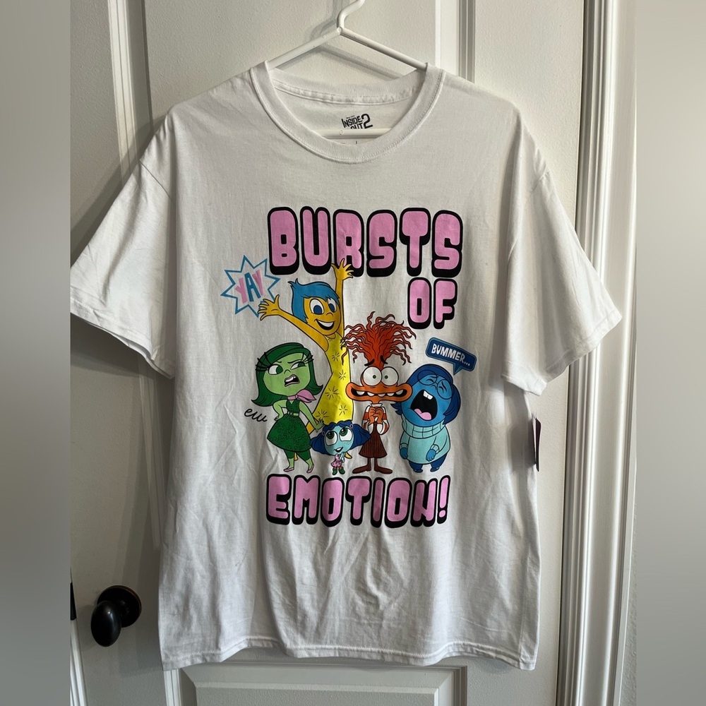 Disney Inside Out “Bursts of Emotions” White T-Shirt - Large